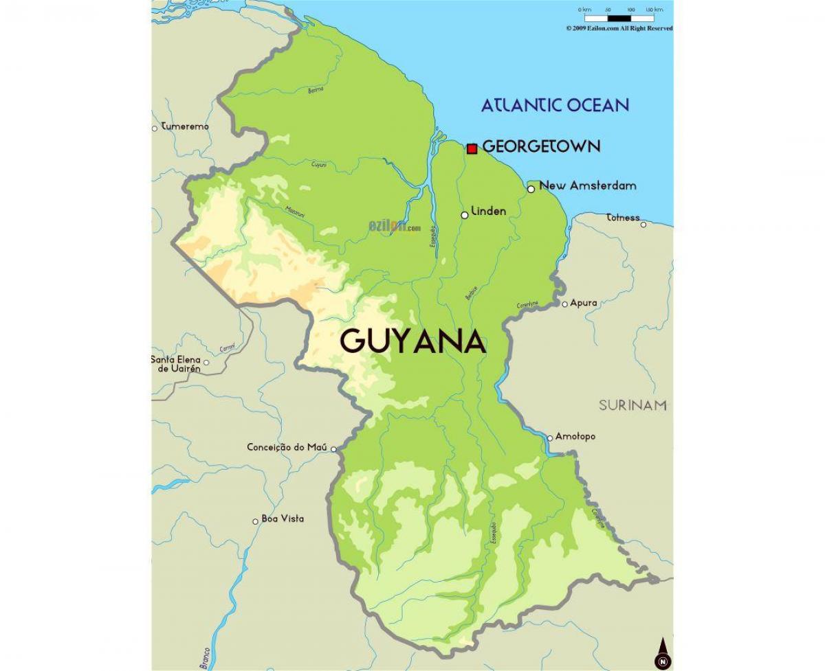 地図ガイアナ