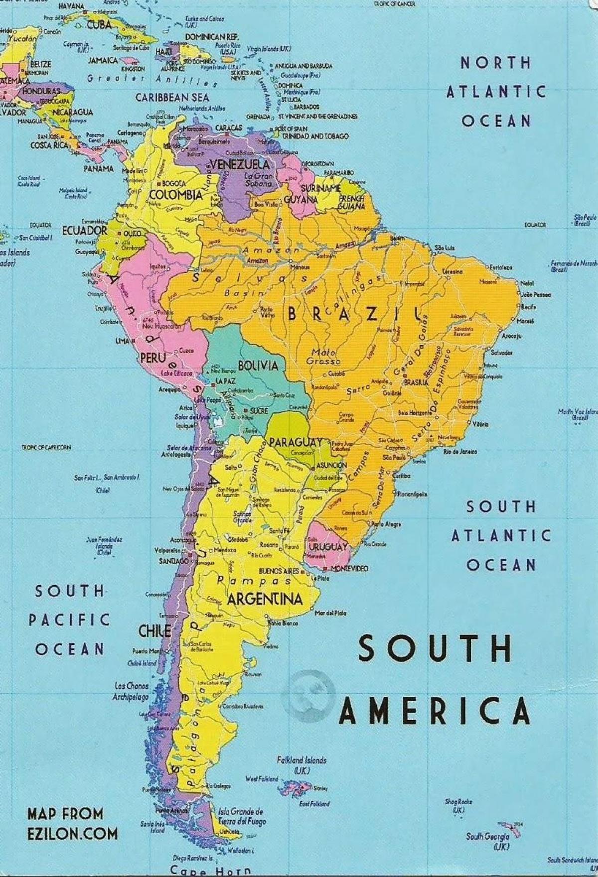 ガイアナの南米地図 地図のガイアナ 南アメリカ 南米 ア