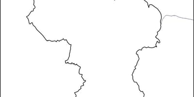 白地図のガイアナ