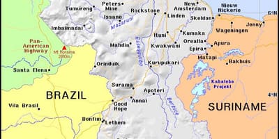 地図のガイアナ国